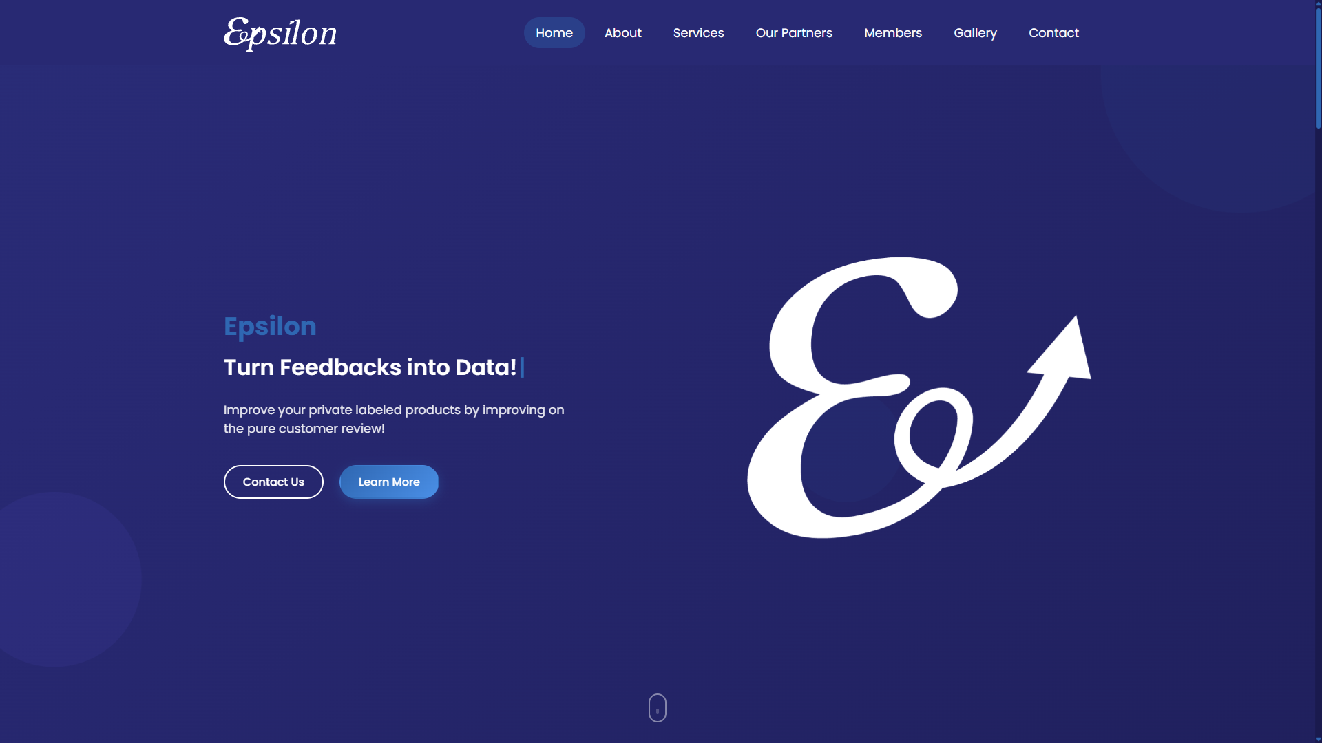 Screenshot of Hosting Service for EpsilonUP Startup